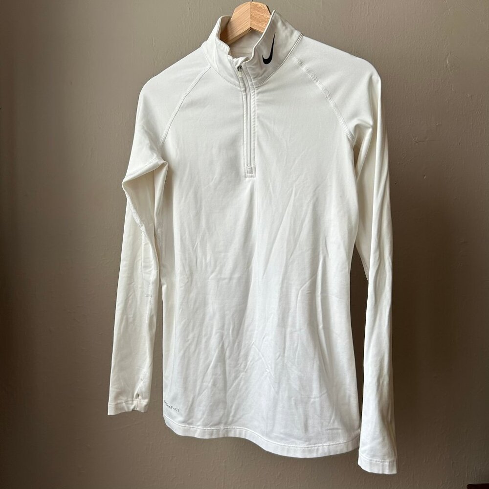 NIKE PRO COMBAT WOMEN'S ACTIVEWEAR WHITE TOP SIZE M